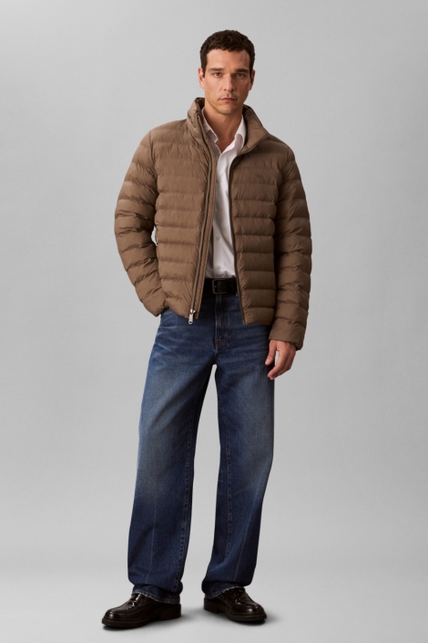 Calvin Klein ls nylon lt wt hooded fz puffer